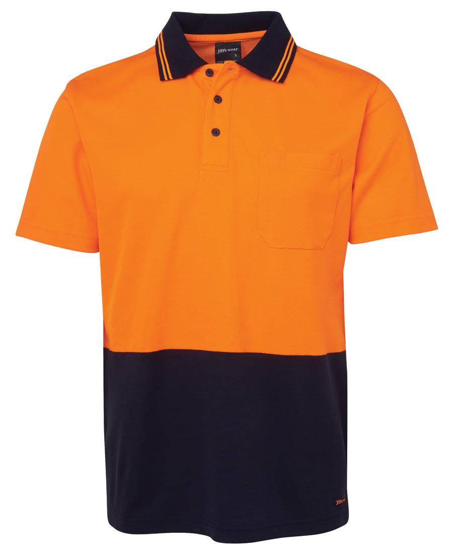 JB's Hi Vis Non Cuff S/S Cotton Back Polo