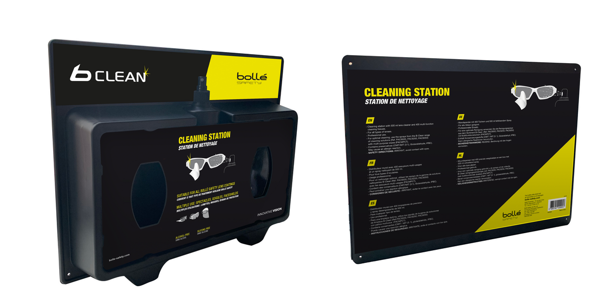 B-Clean New B600 Plastic cleaning station with 500ml lens cleaner (spray) + 2x200 tissues