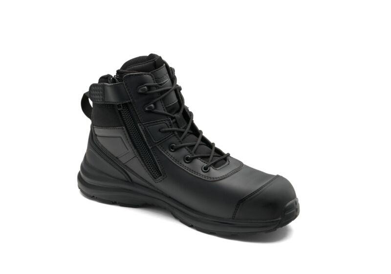 Black Microfibre Anti-Static Uniform Safety Hiker - Composite Toe Cap