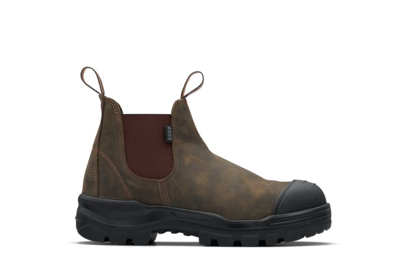 Rotoflex Rustic Brown Water-Resistant Nubuck Elastic Side Safety Boot