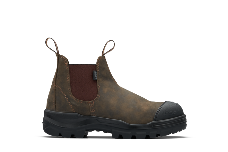 Rotoflex Rustic Brown Water-Resistant Nubuck Elastic Side Safety Boot