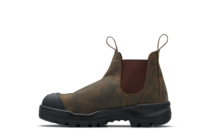 Rotoflex Rustic Brown Water-Resistant Nubuck Elastic Side Safety Boot