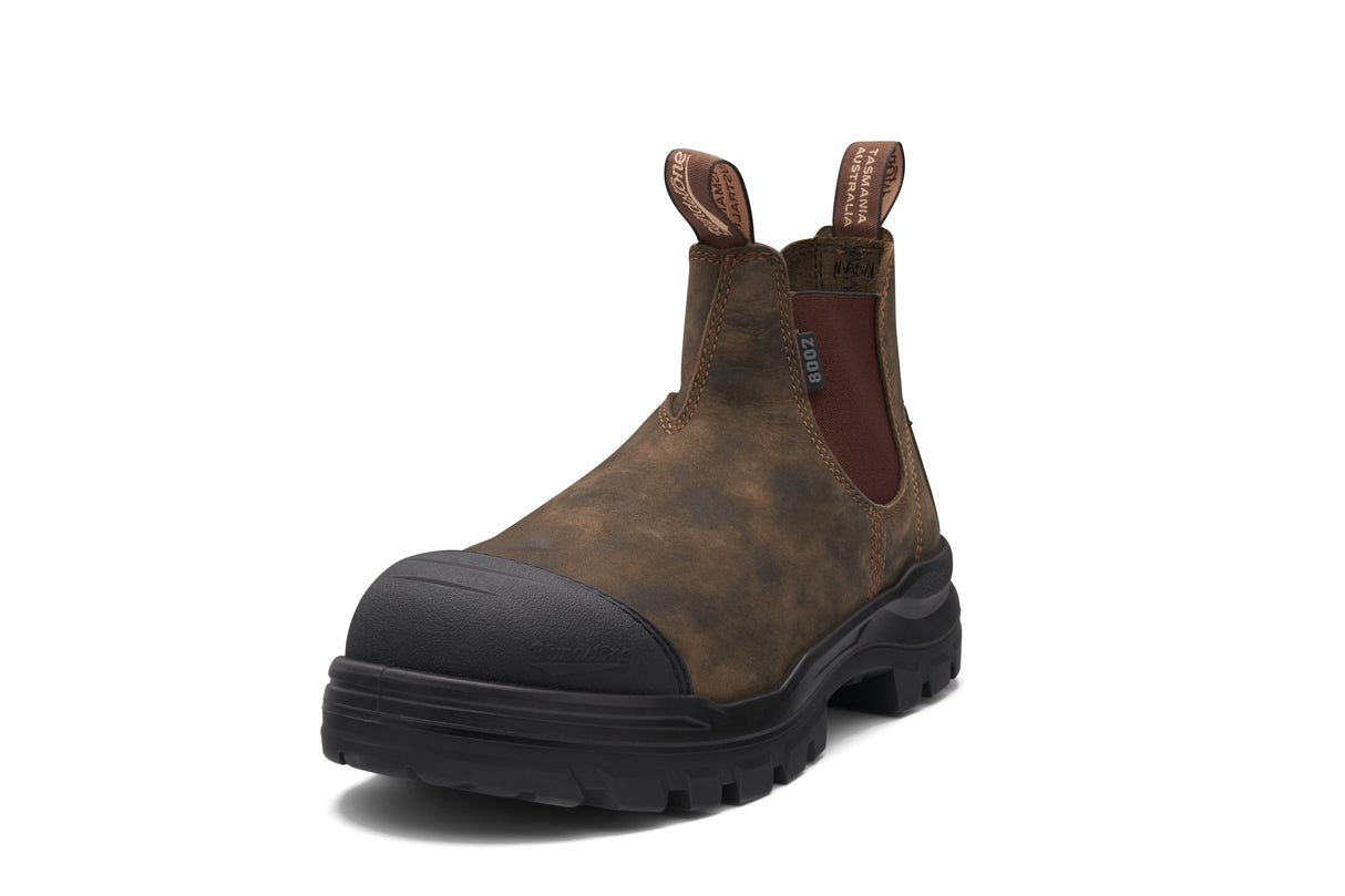 Rotoflex Rustic Brown Water-Resistant Nubuck Elastic Side Safety Boot