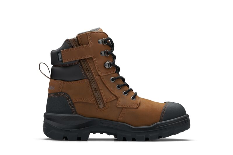 Rotoflex Saddle Water-Resistant Leather 150mm Zip Sided Safety Boot