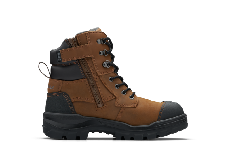 Rotoflex Saddle Water-Resistant Leather 150mm Zip Sided Safety Boot