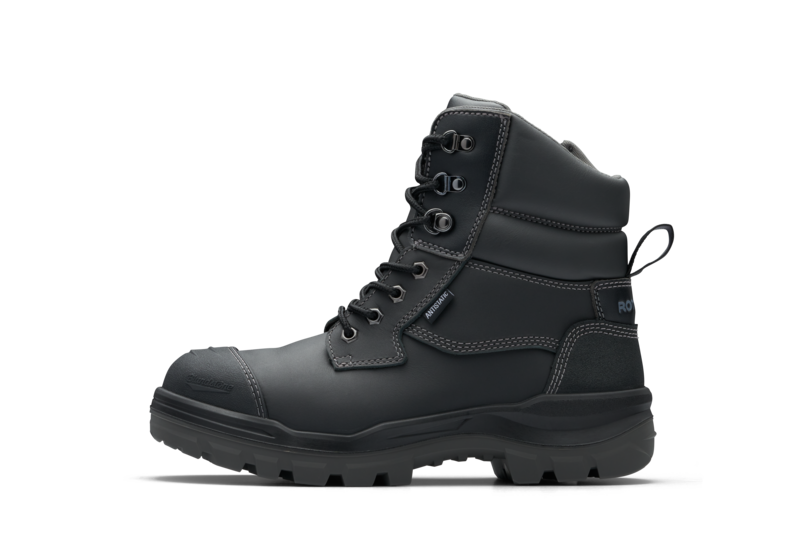Rotoflex Black Water-Resistant Platinum Leather 150mm Zip Sided Safety Boot