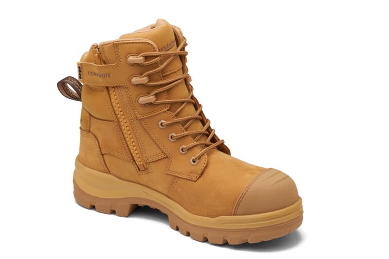 Rotoflex Wheat Water-Resistant Nubuck 150mm Zip Side Safety Boot
