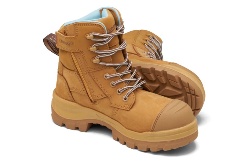 Rotoflex Wheat Water-Resistant Nubuck 150mm Zip Side Women's Safety Boot