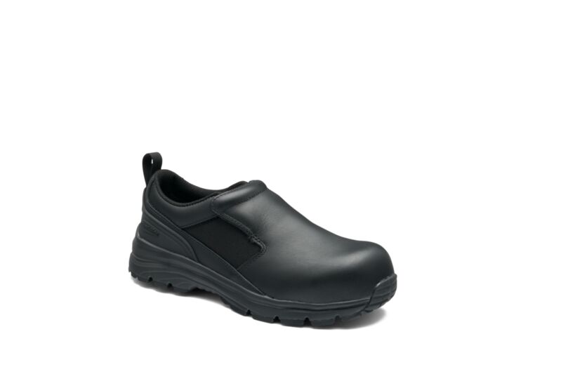 Black Water Resistant Leather Slip-On Anti-Static Safety Shoe