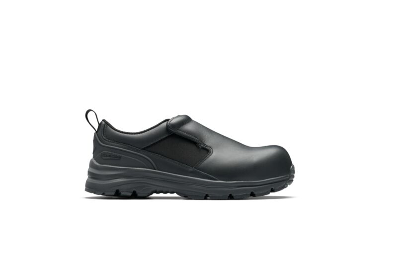 Black Water Resistant Leather Slip-On Anti-Static Safety Shoe