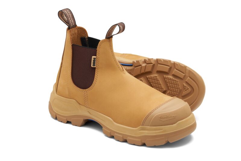 Rotoflex Wheat Water-Resistant Nubuck Elastic Side Safety Boot