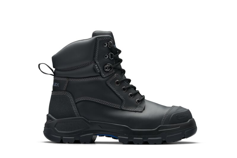 Rotoflex Black Water-Resistant Platinum Leather 150mm Lace Up Safety Boot