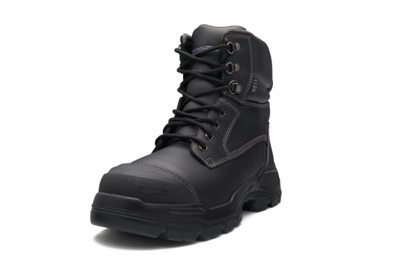 Rotoflex Black Water-Resistant Platinum Leather 150mm Lace Up Safety Boot