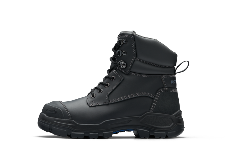 Rotoflex Black Water-Resistant Platinum Leather 150mm Zip Sided Safety Boot