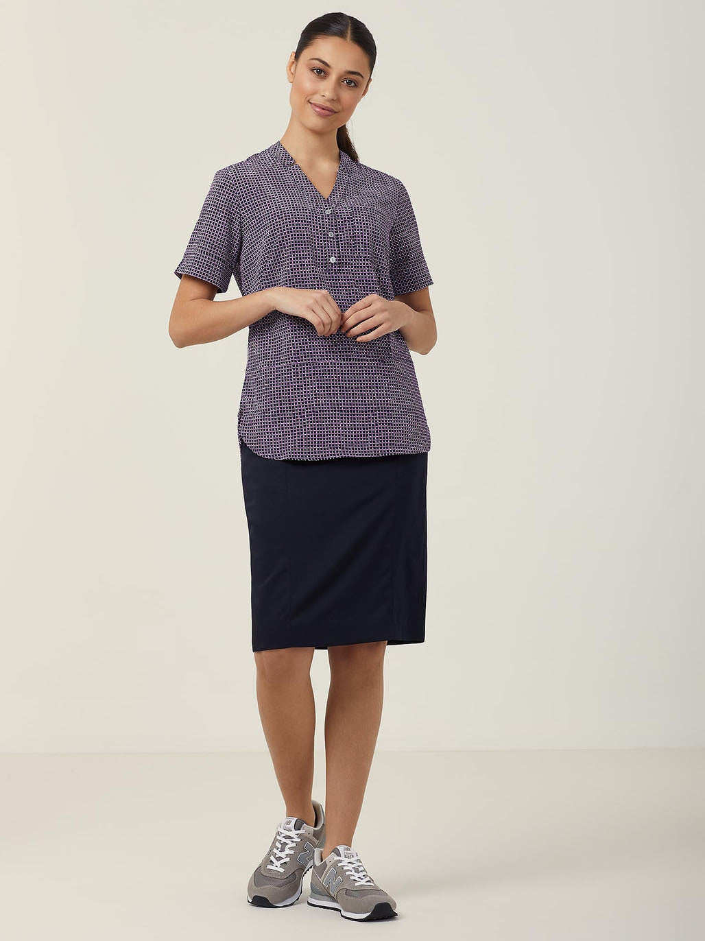 Pixel Print Short Sleeve Tunic