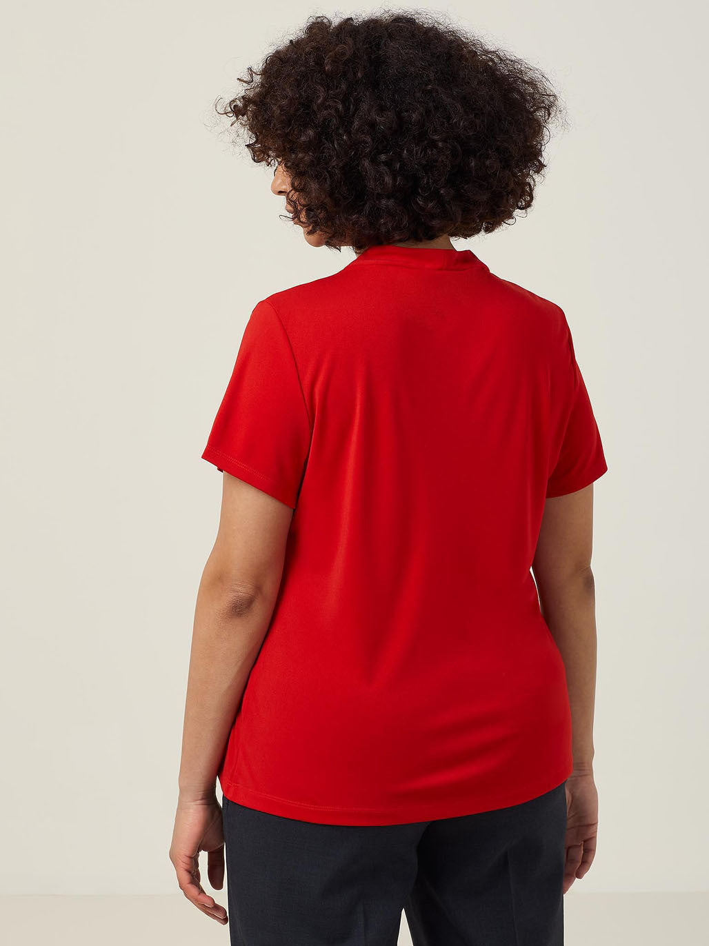 NNT Matt Jersey Twist Neck Short Sleeve Top