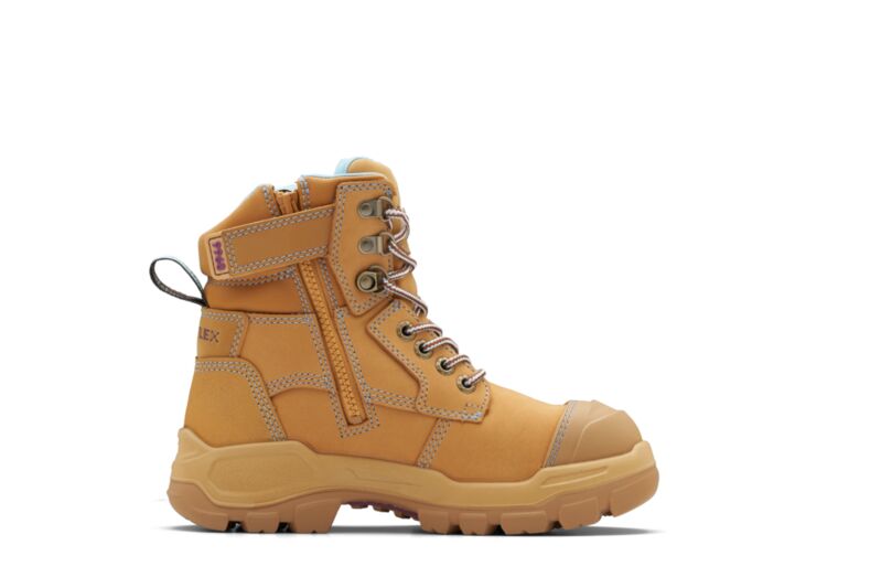 Rotoflex Wheat Water-Resistant Nubuck 150mm Zip Sided Women's Safety Boot