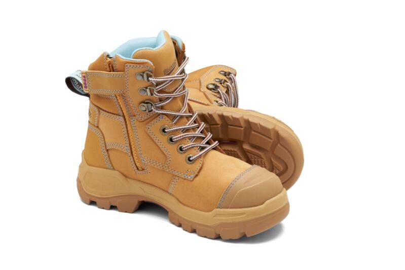 Rotoflex Wheat Water-Resistant Nubuck 150mm Zip Sided Women's Safety Boot