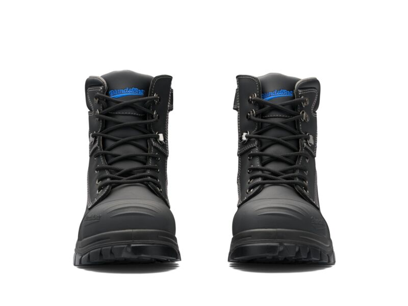 Black Platinum Quality Water Resistant Leather, 150mm Height, Safety Boot