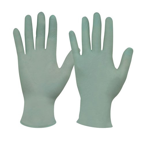 Biodegradable Disposable Green Nitrile Powder Free Gloves (50 Pairs)