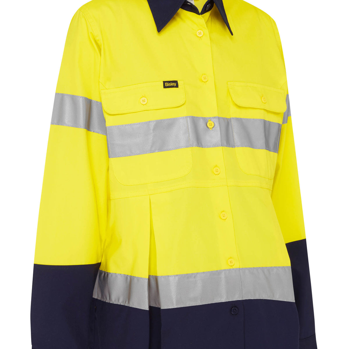 Bisley Workwear Women's 3M Taped Hi Vis Maternity Drill Shirt BLM6456T main image 1