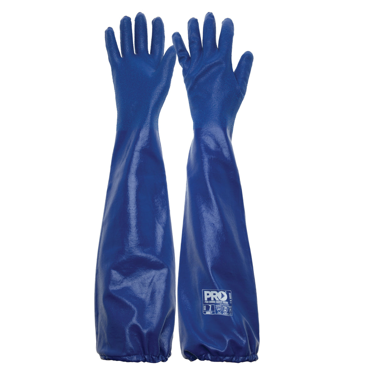 Blue Nitrile Extended Length Chemical Glove (6 Pair)