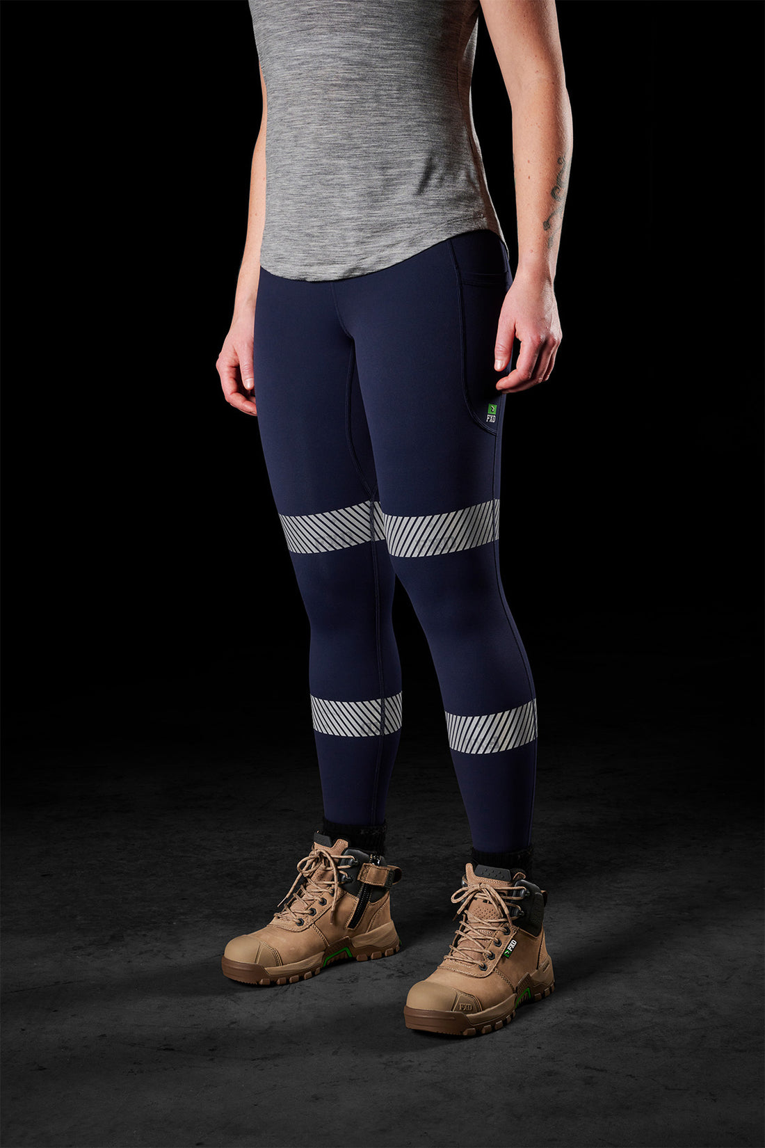 Womens Reflective Stretch Leggings