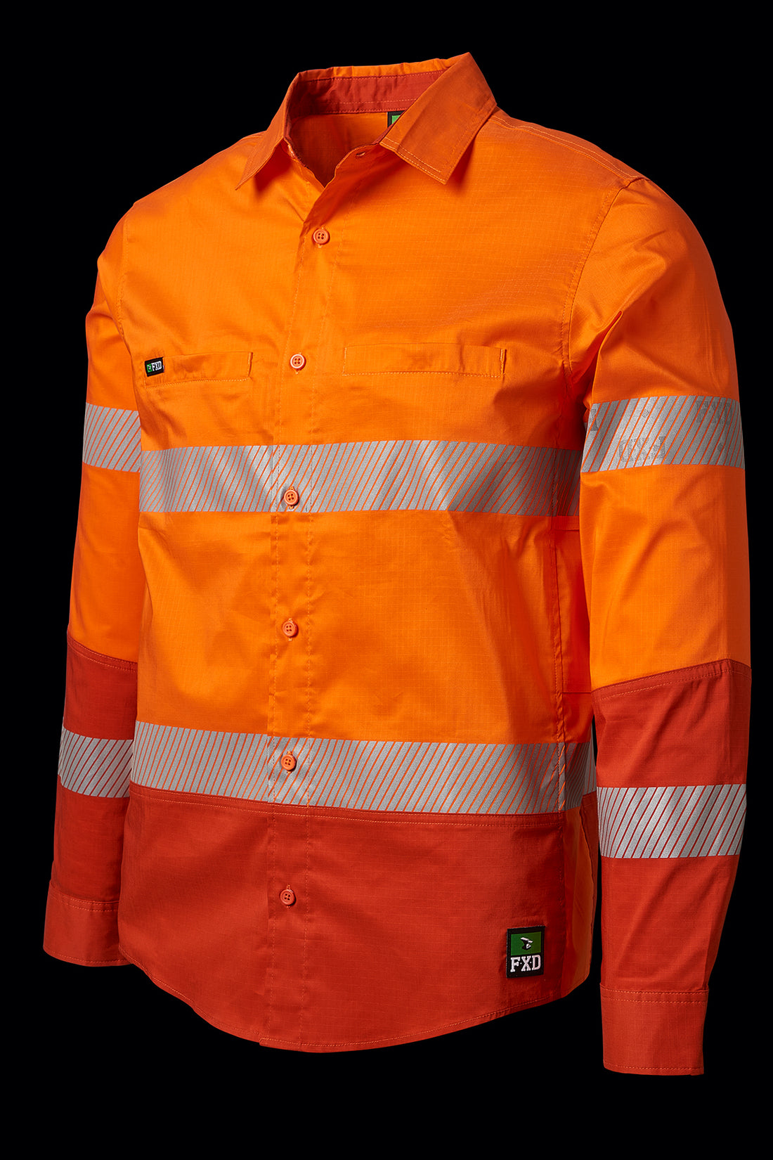 Taped Hi Vis Long Sleeve Work Shirt