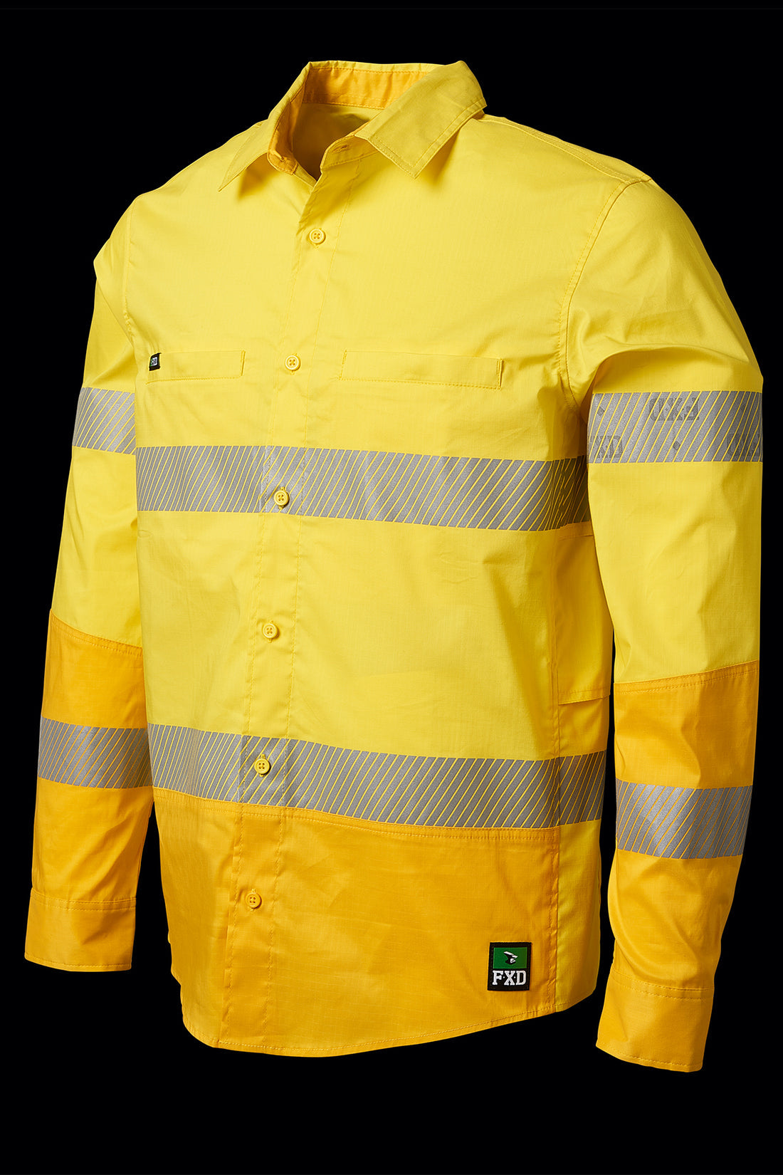 Taped Hi Vis Long Sleeve Work Shirt