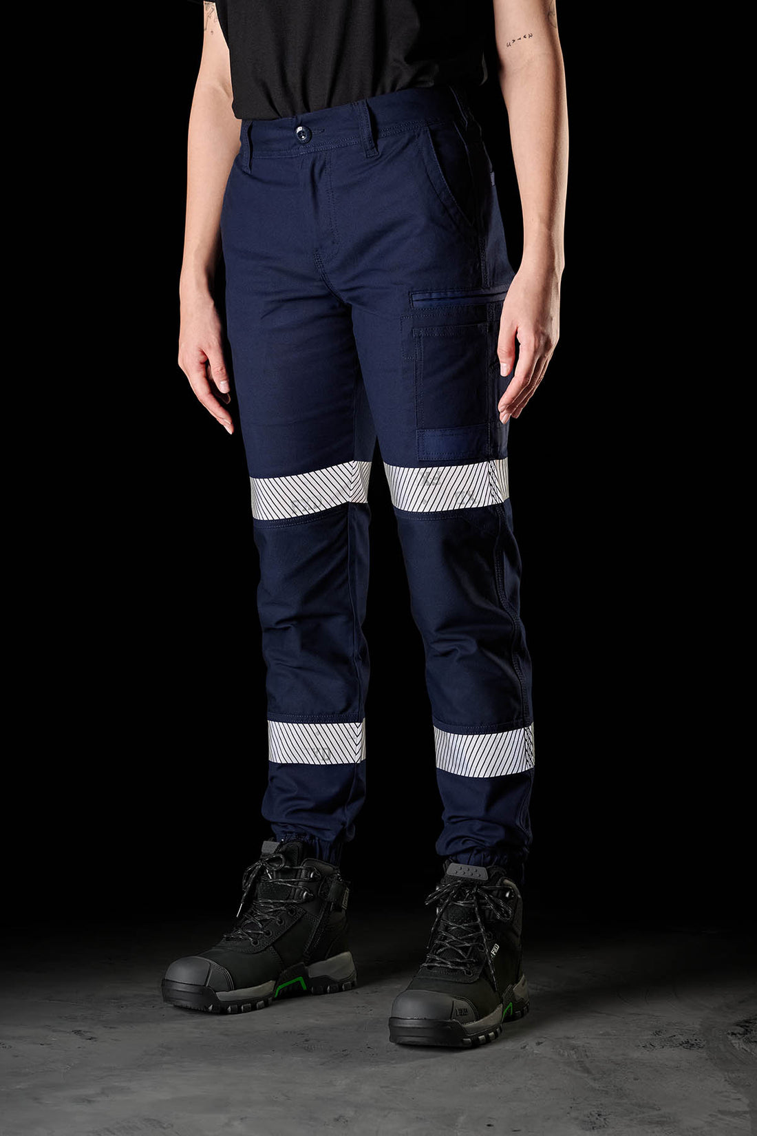 Womens Refelctive Cuffed Work Pants