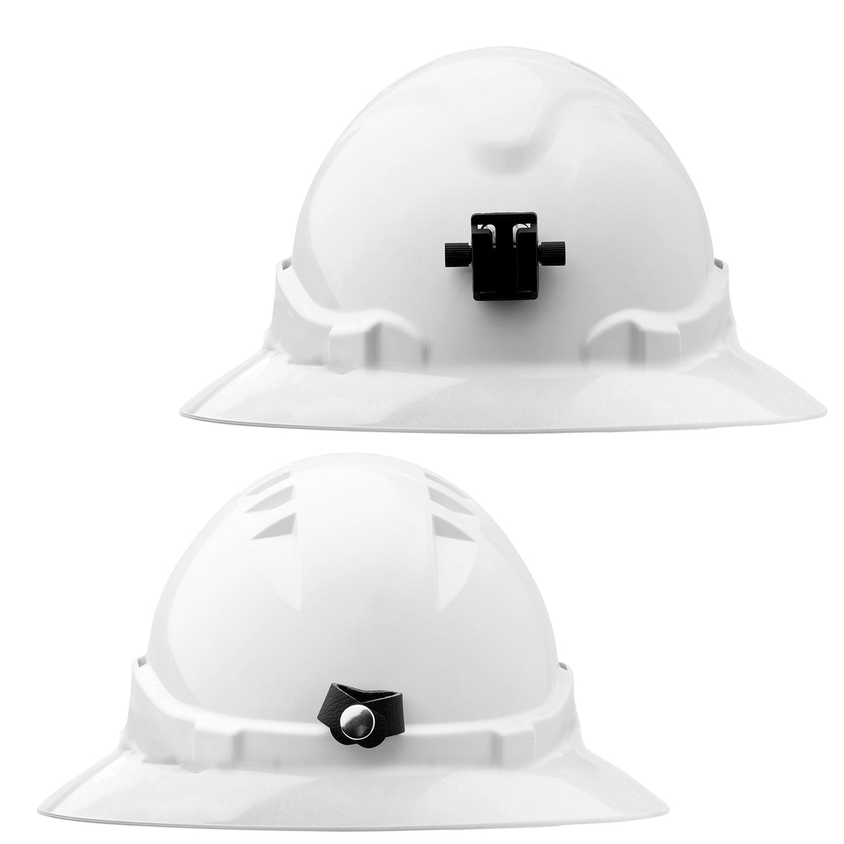 V6 Hard Hat Vented Full Brim + Lamp Bracket Ratchet Harness