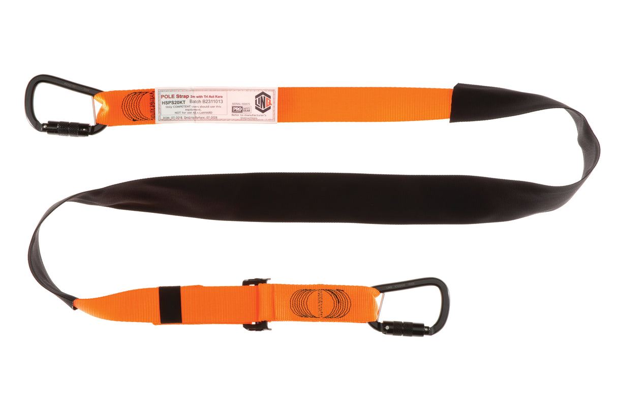 Pole Strap 2M Triple Action Karabiner
