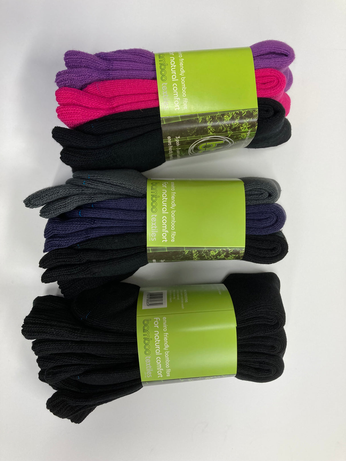 Bamboo Textiles 3 Yarn Work Socks - 3 Packs