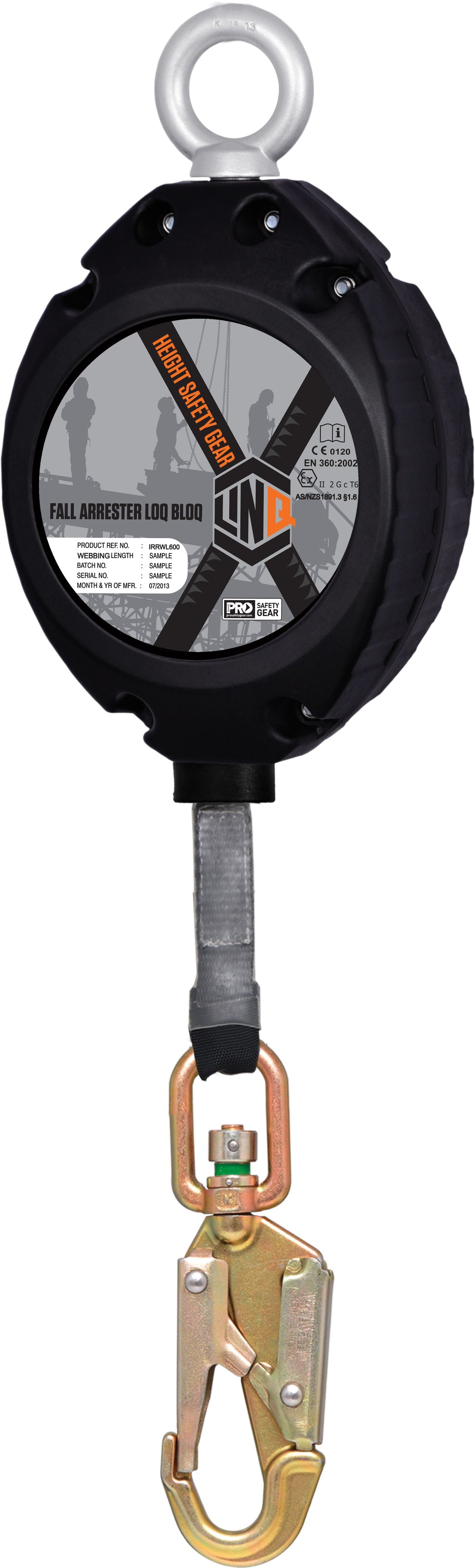 Self Retractable Loq-Bloq Webbing Lanyard 6M