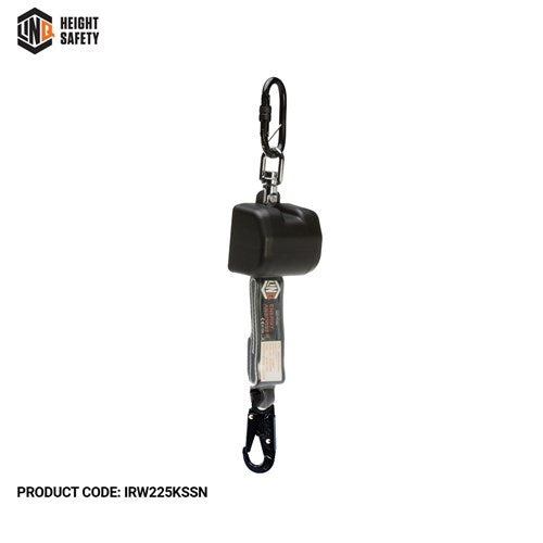 Self Retracting 2.5M Webbing Lanyard With Hardware Ks & Sn