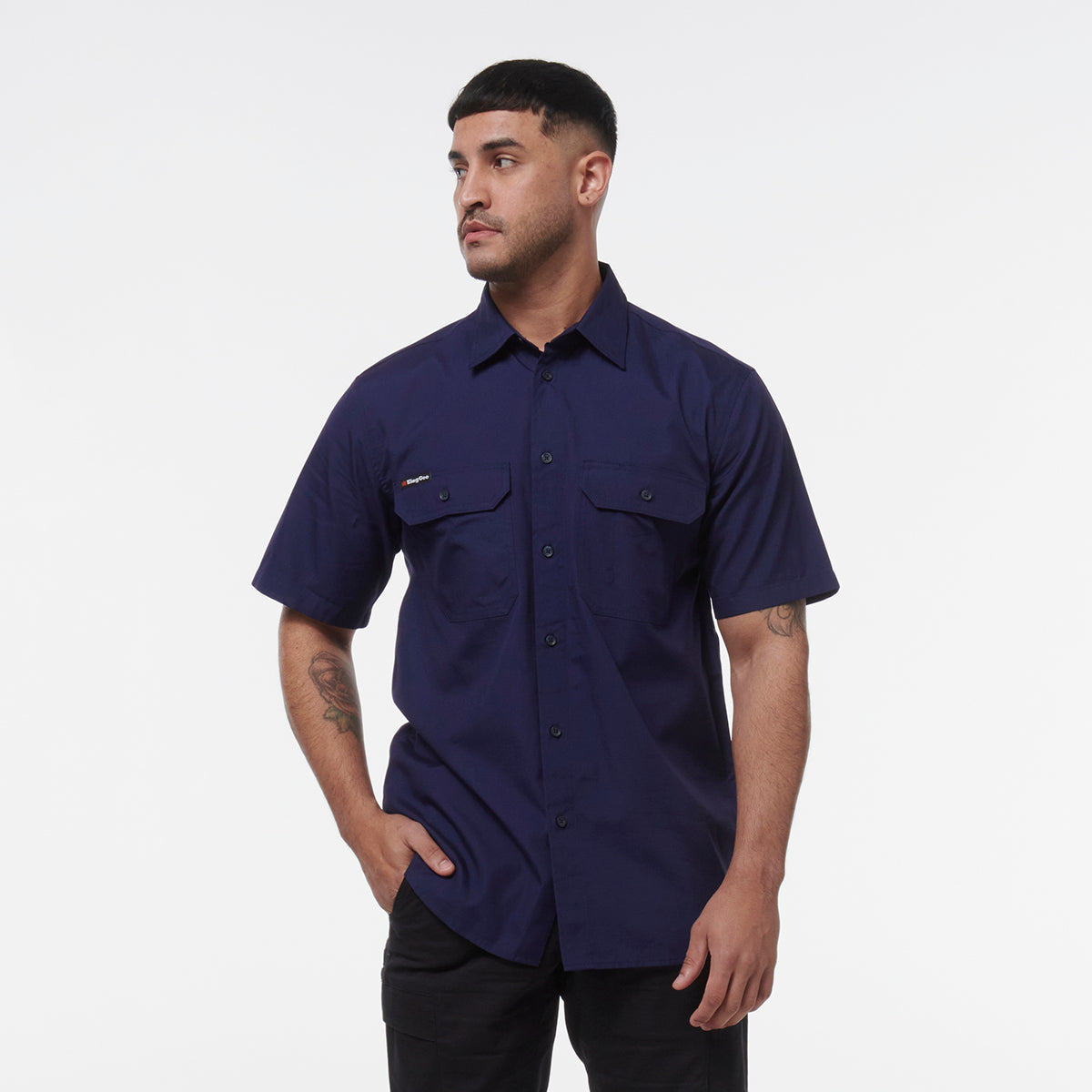 KingGee Mens Workcool Vented Shirt Short Sleeve