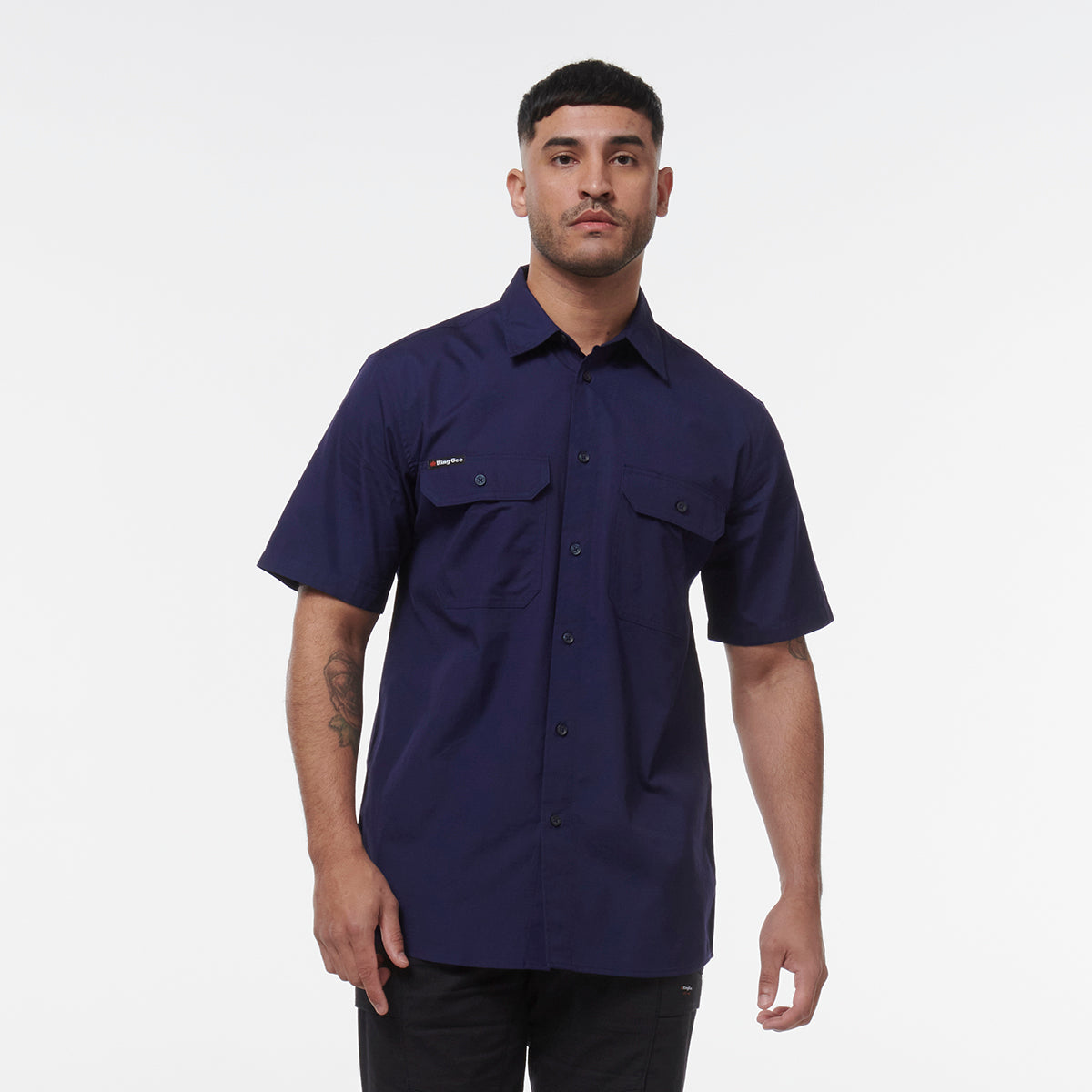 KingGee Mens Workcool Vented Shirt Short Sleeve