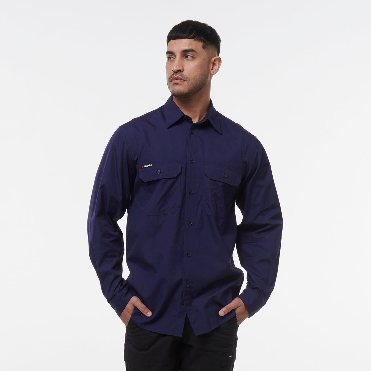 KingGee Mens Workcool Vented Shirt Long Sleeve