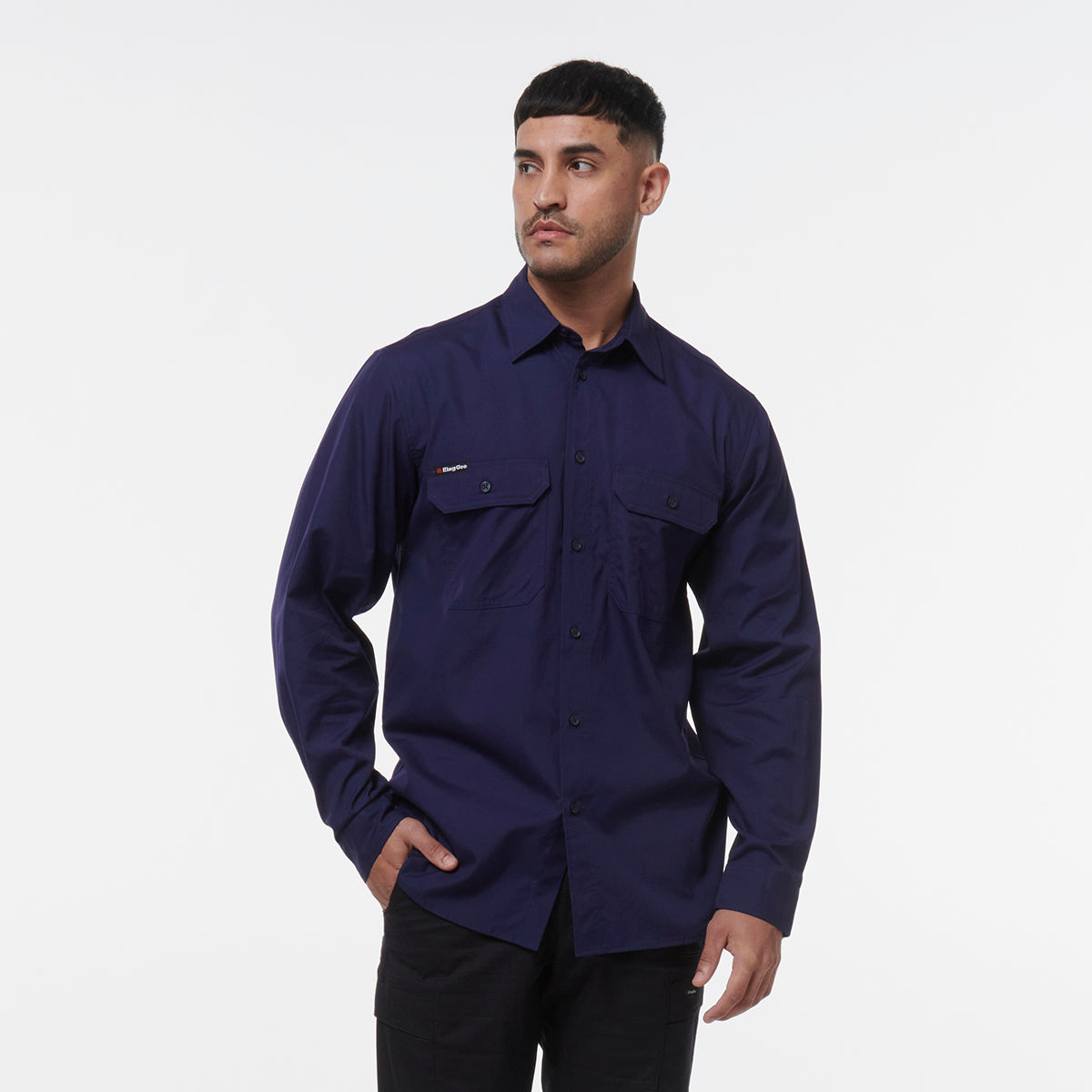KingGee Mens Workcool Vented Shirt Long Sleeve