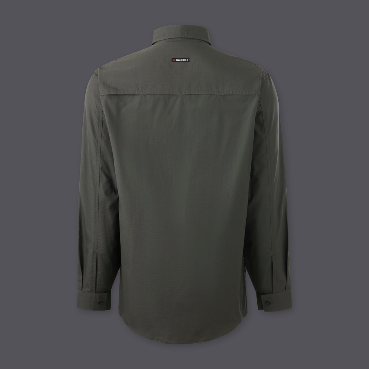 KingGee Mens Workcool Vented Closed Front Shirt Long Sleeve