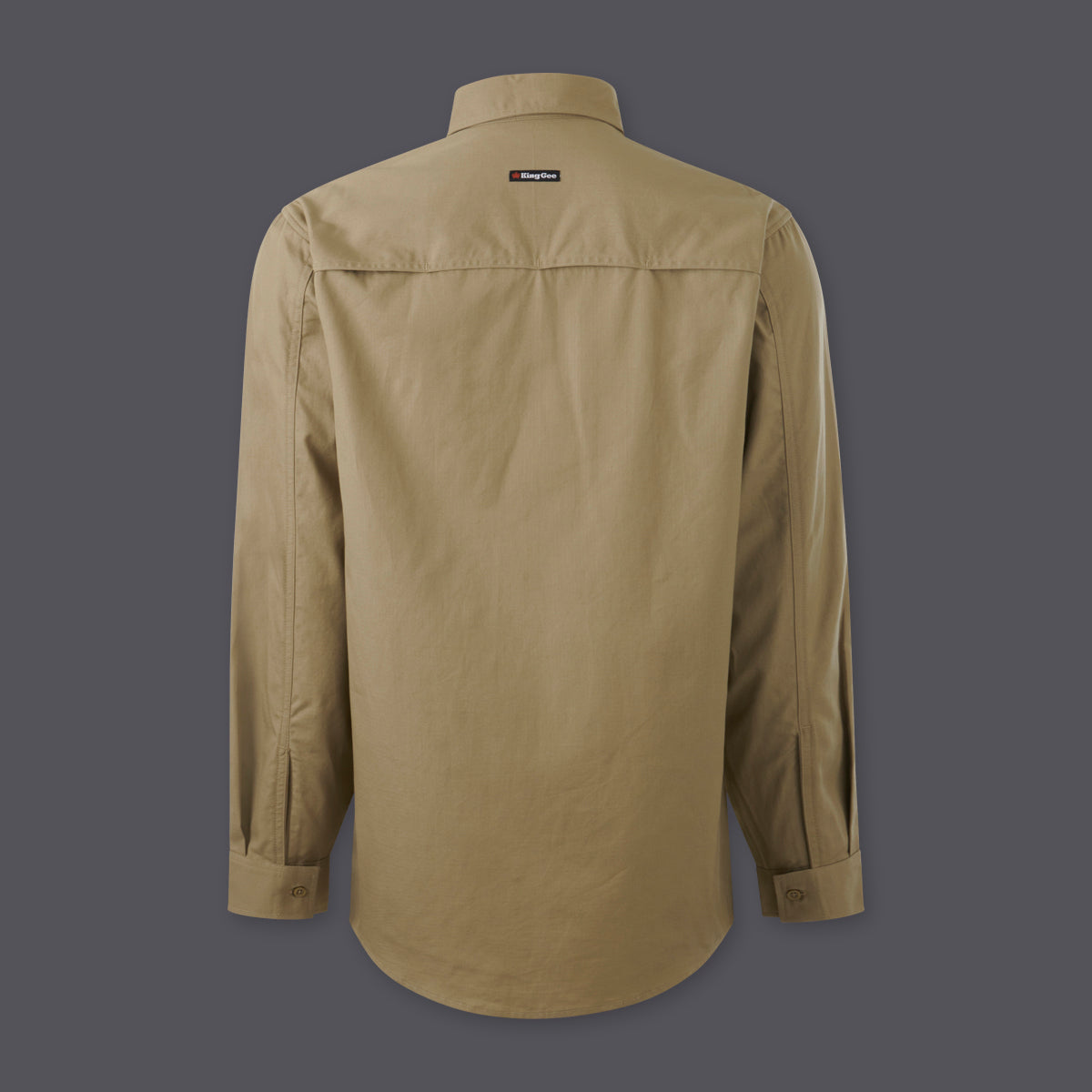 KingGee Mens Workcool Vented Closed Front Shirt Long Sleeve