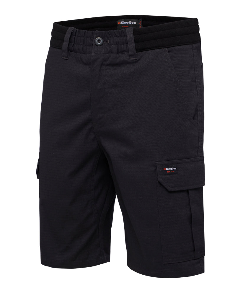 KingGee Mens Rib Comfort Waist Short