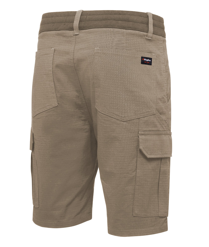 KingGee Mens Rib Comfort Waist Short