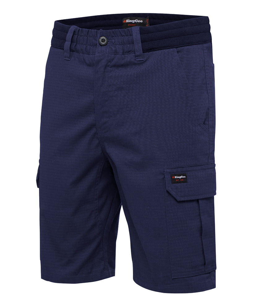 KingGee Mens Rib Comfort Waist Short