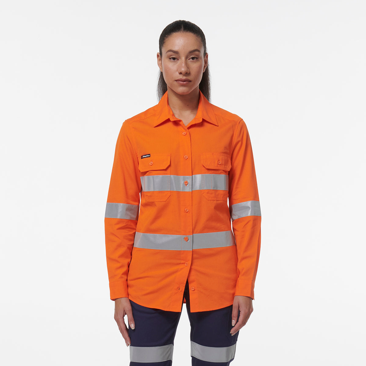 KingGee Womens Workcool Vented Reflective Shirt