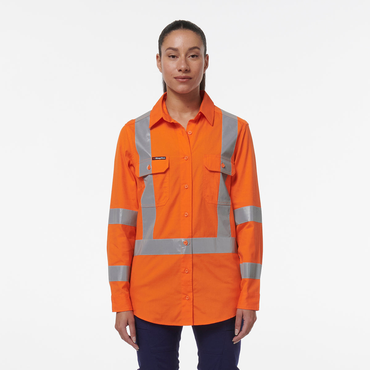 KingGee Womens Workcool Vented X Back Shirt