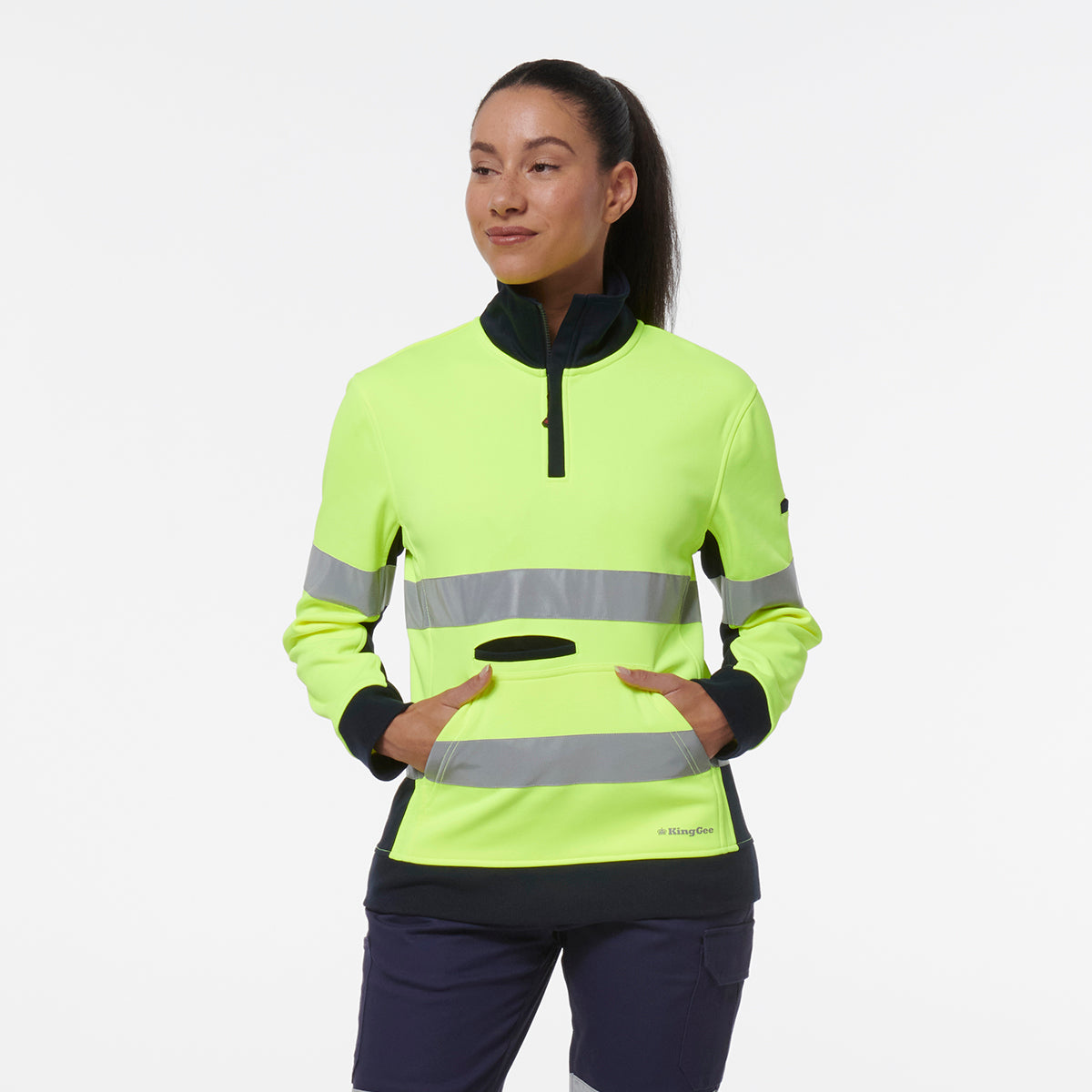 KingGee Women’s Reflective 1/4 Zip Fleece