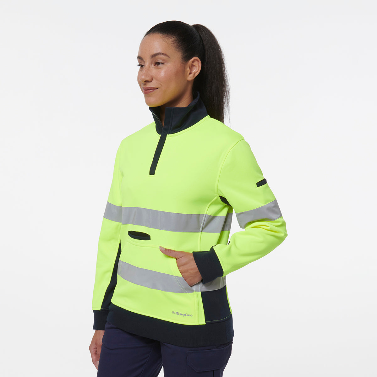 KingGee Women’s Reflective 1/4 Zip Fleece