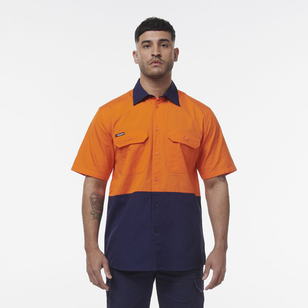 KingGee Workcool Vented Spliced Short Sleeve Shirt