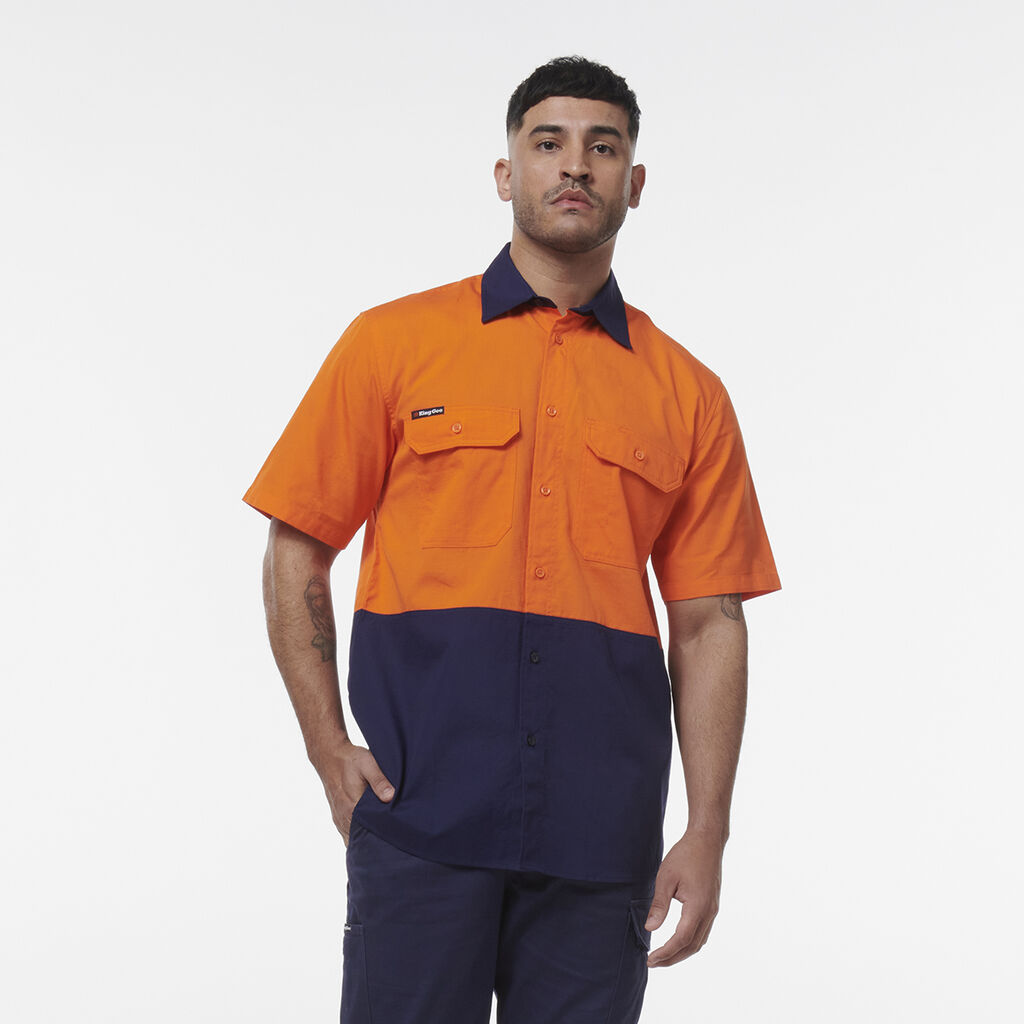 KingGee Workcool Vented Spliced Short Sleeve Shirt